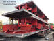 China 40ft 3 Achsen-Seebehälter-Anhänger, benutztes halb Flachbettauflieger-Stahl-Material exportateur